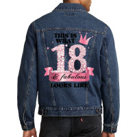 18 & Fabulous I Pink White Party Group Candid Photo Outfit Men Denim Jacket | Artistshot