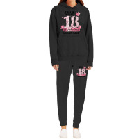 18 & Fabulous I Pink White Party Group Candid Photo Outfit Hoodie & Jogger Set | Artistshot