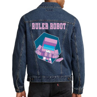 Ruler Robot Men Denim Jacket | Artistshot