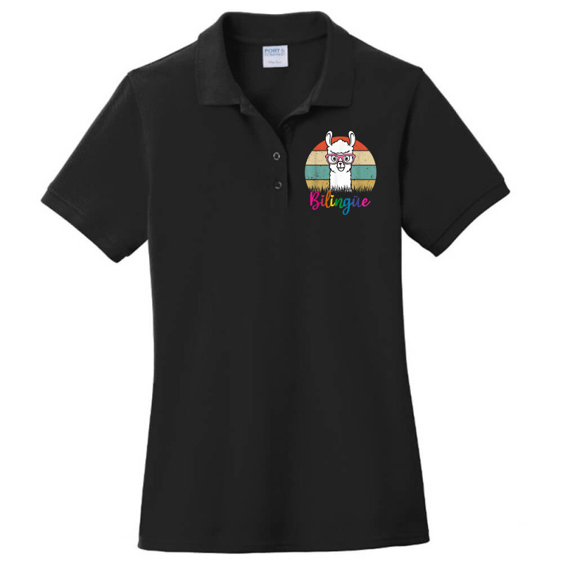 Vintage Maestra Bilingue Bilingual Spanish Teacher Ladies Polo Shirt by liqualyfu | Artistshot