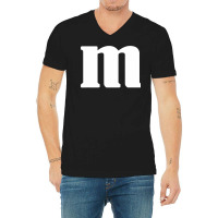 Lower Case Alphabet Matching Halloween Costume Cute Letter M T Shirt V-neck Tee | Artistshot