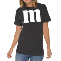 Lower Case Alphabet Matching Halloween Costume Cute Letter M T Shirt Vintage T-shirt | Artistshot