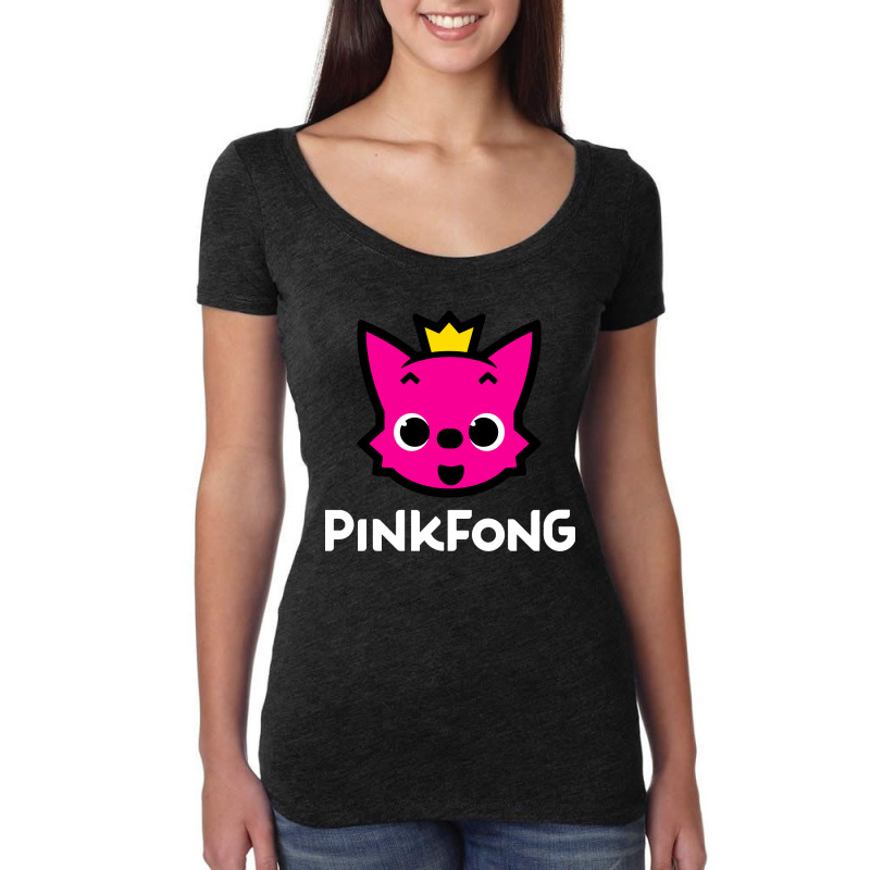 Pink Fong Women's Triblend Scoop T-shirt by Candy Shop | Artistshot