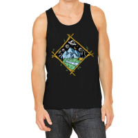 Mountain View At Night Isolated Tank Top | Artistshot