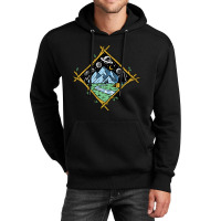 Mountain View At Night Isolated Unisex Hoodie | Artistshot