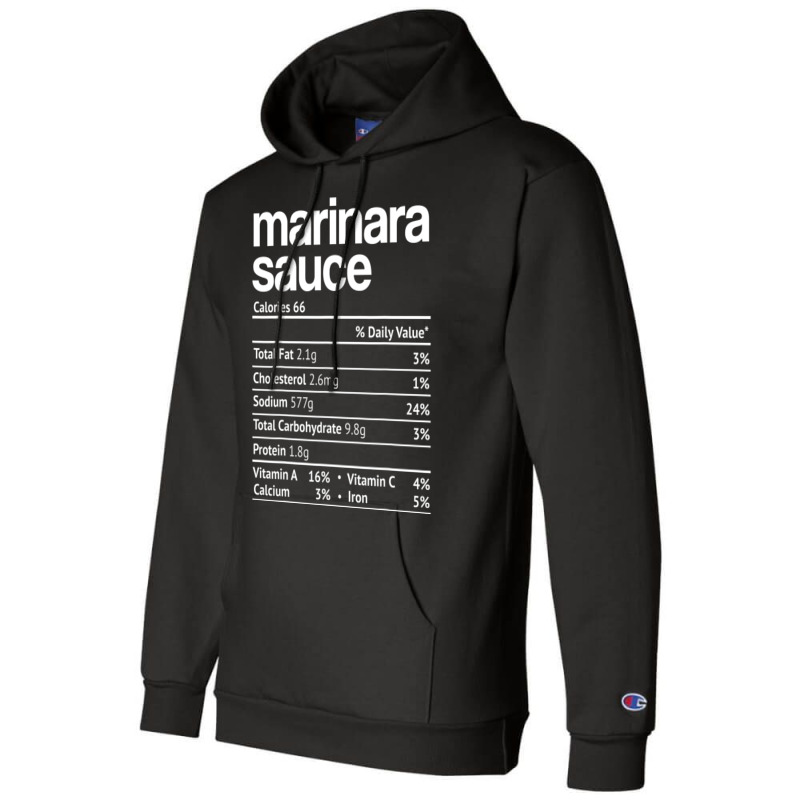 Marinara Sauce Nutrition Fact Funny Thanksgiving Christmas Champion Hoodie by WZ90 | Artistshot