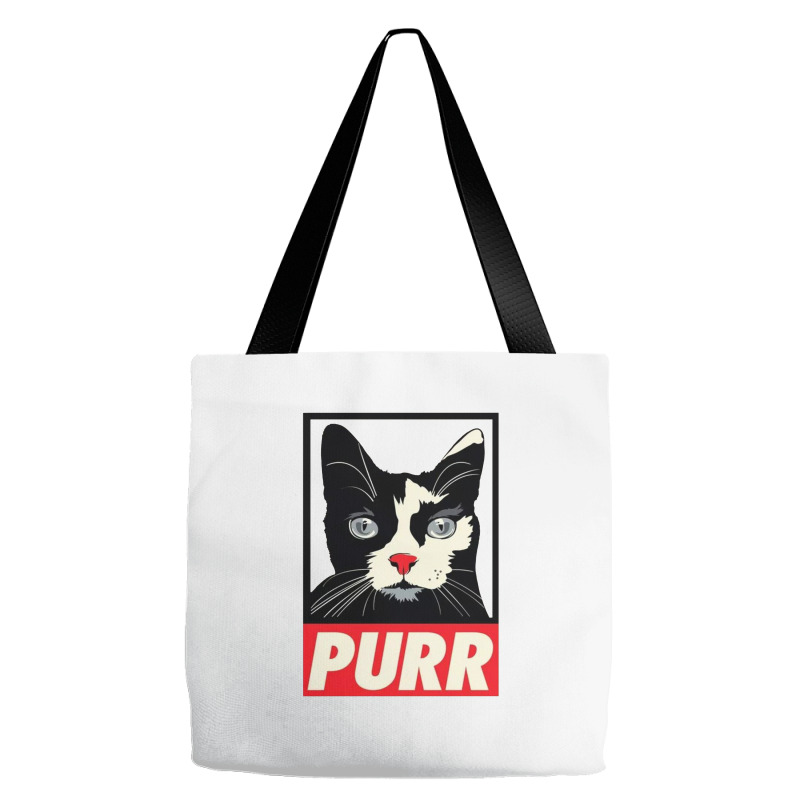 Cat Purr Fairey Tote Bags | Artistshot