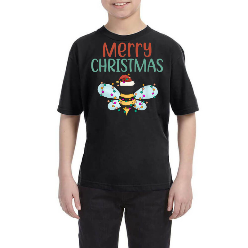 Bee Christmas Bee Beekeeping Merry Christmas Santa Bee Xmas Youth Tee | Artistshot