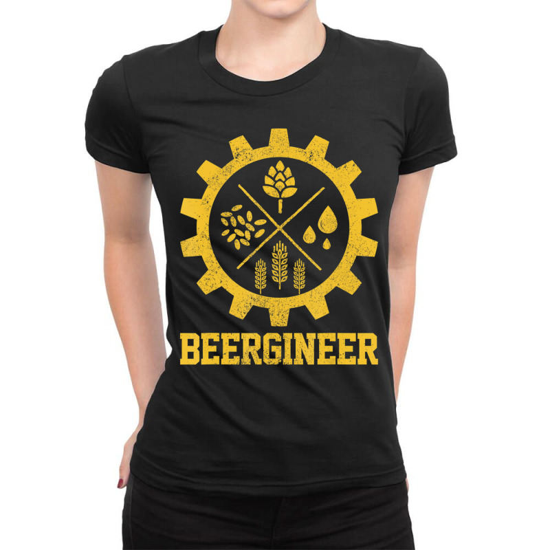 Mens Beergineer Homebrew Home Brewing Craft Beer Brewer Ladies Fitted T-Shirt by cm-arts | Artistshot