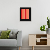 Red Verticallystriped Silver Titanium Iron Color, Red Degradation Patt Metal Print Vertical | Artistshot