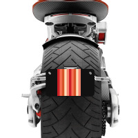 Red Verticallystriped Silver Titanium Iron Color, Red Degradation Patt Motorcycle License Plate | Artistshot