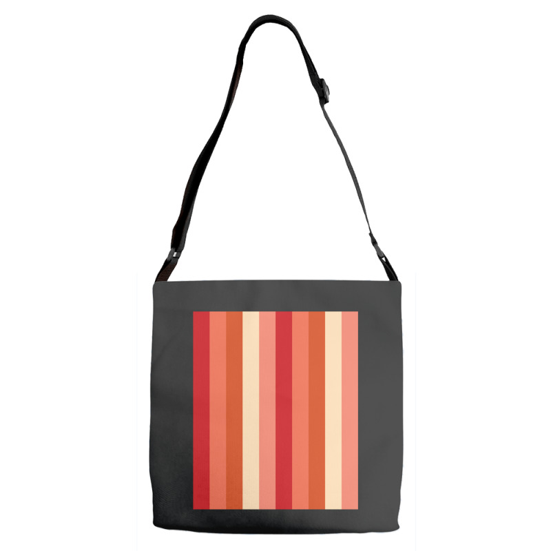 Red Verticallystriped Silver Titanium Iron Color, Red Degradation Patt Adjustable Strap Totes | Artistshot