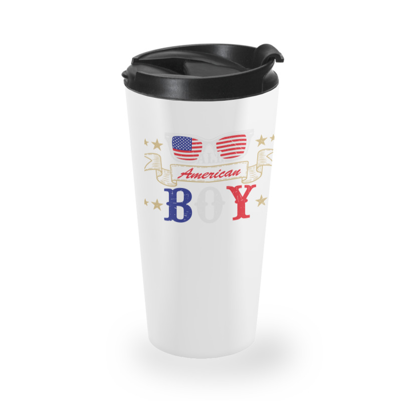 American Boy Love American Flag Travel Mug | Artistshot