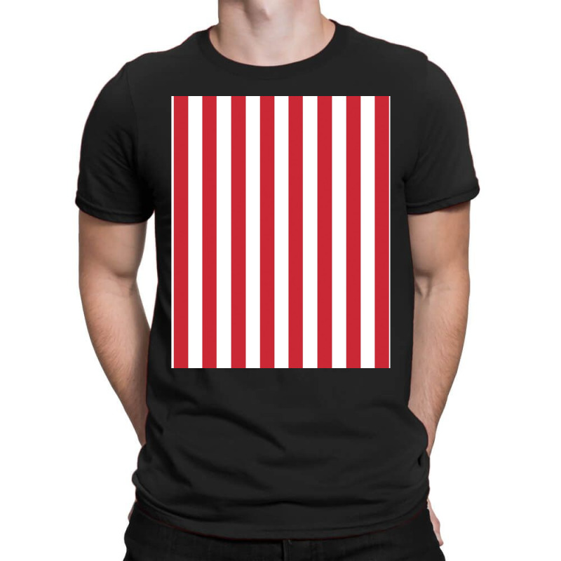 Red And White Vertical Stripes Pattern Graphic T-shirt | Artistshot