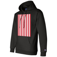 Red And White Vertical Stripes Pattern Graphic Champion Hoodie | Artistshot