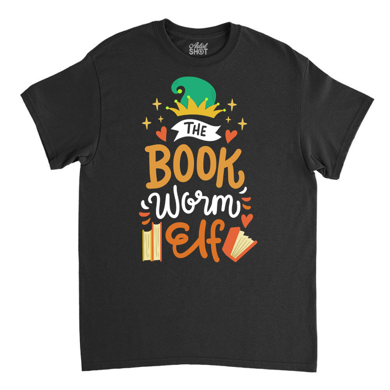 Christmas Bookworm Elf-1symr Classic T-shirt by Oreilly Ulrich | Artistshot