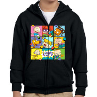 Rugrats Character Squares Youth Zipper Hoodie | Artistshot