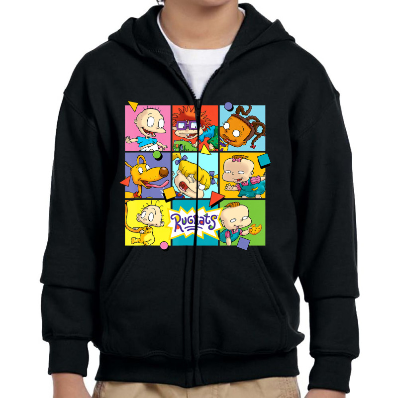 Rugrats Character Squares Youth Zipper Hoodie by cm-arts | Artistshot