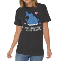 Just A Girl Who Loves Whale Sharks Cute Whale Shark Vintage T-shirt | Artistshot