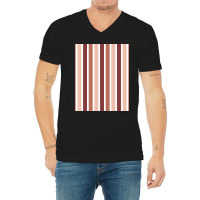 Vertical Striped Colors Skirt Graphic V-neck Tee | Artistshot