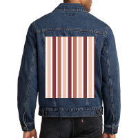 Vertical Striped Colors Skirt Graphic Men Denim Jacket | Artistshot