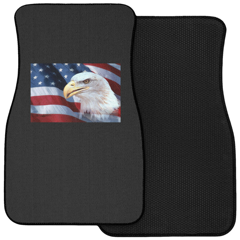 American Bald Eagle And American Flag Front Car Mat | Artistshot