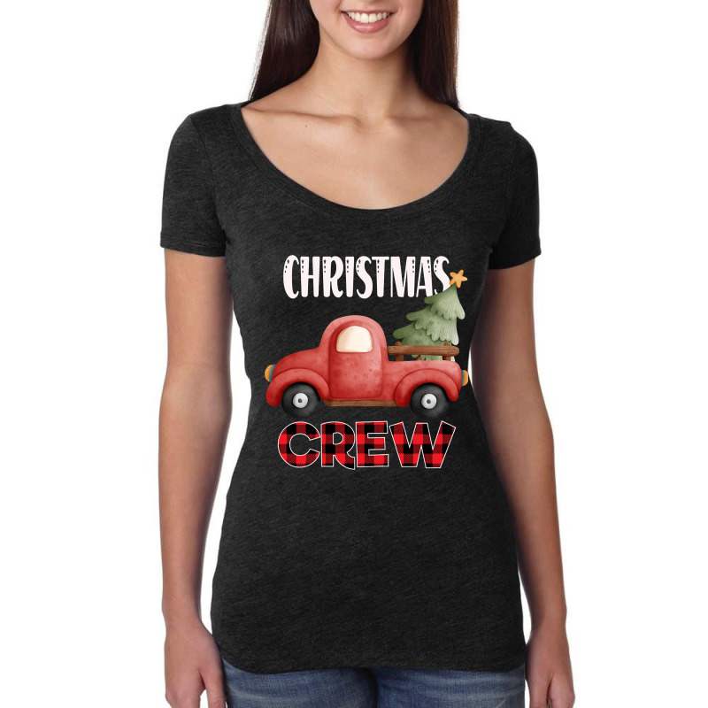 Christmas Car Crew Santa Claus Ç Women's Triblend Scoop T-shirt by Oreilly Ulrich | Artistshot