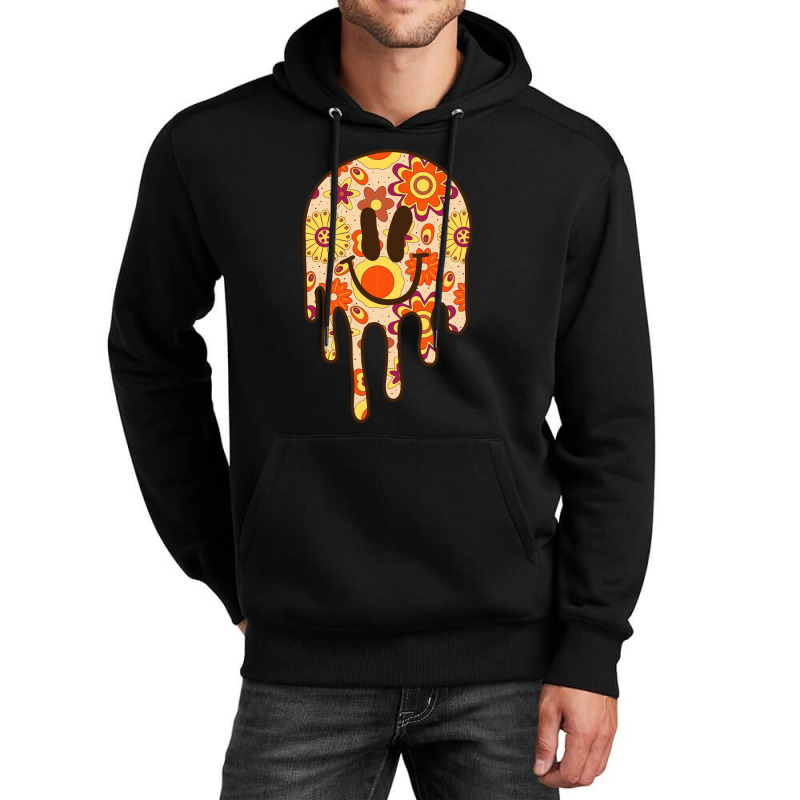 Daisy Smiley Drip Groovy Unisex Hoodie | Artistshot