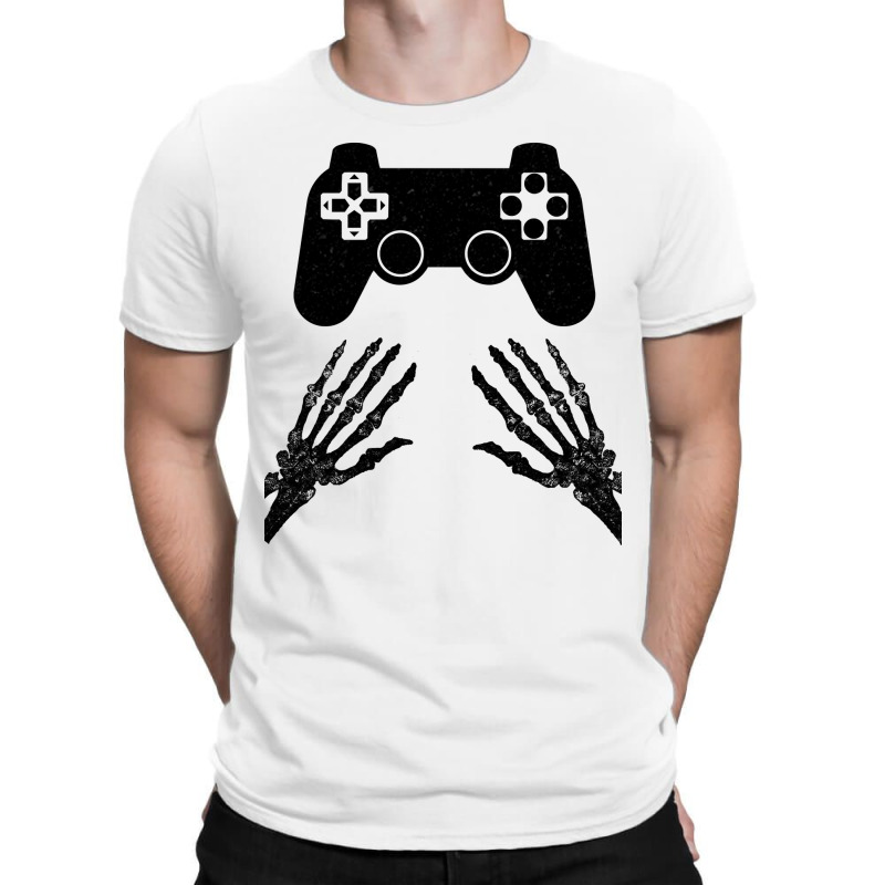 Funny Gamer Halloween Spooky Skeleton Hands Gift Kids Boys Girls Teens T-Shirt by thutrinh | Artistshot