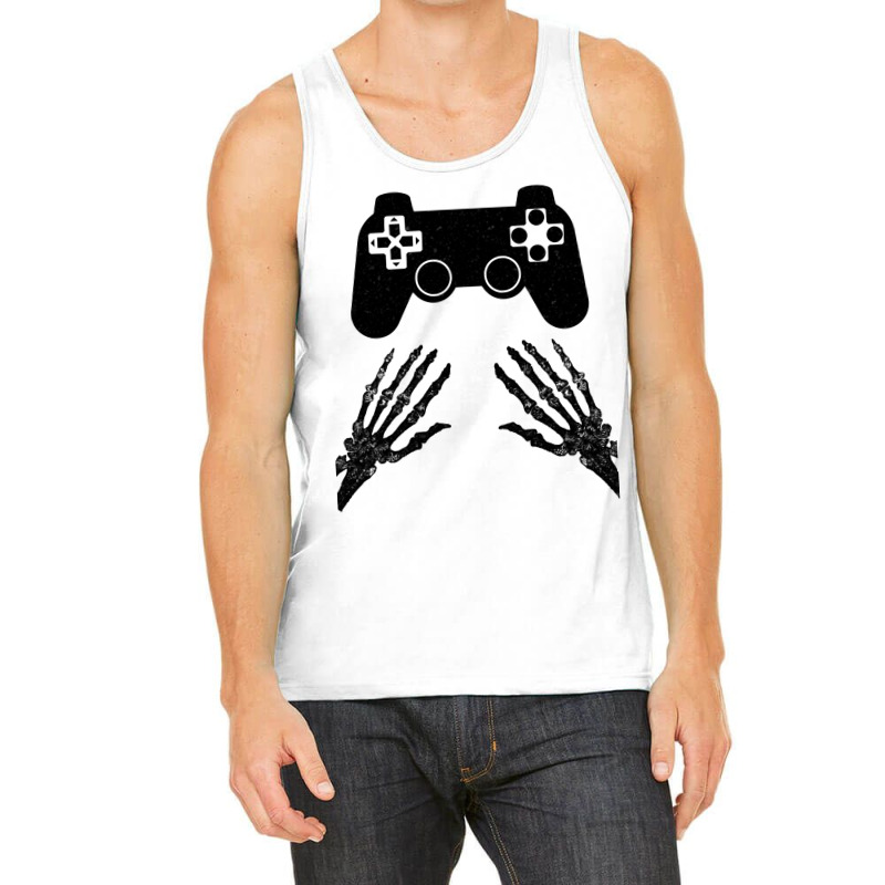 Funny Gamer Halloween Spooky Skeleton Hands Gift Kids Boys Girls Teens Tank Top by thutrinh | Artistshot