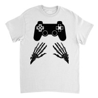 Funny Gamer Halloween Spooky Skeleton Hands Gift Kids Boys Girls Teens Classic T-shirt | Artistshot