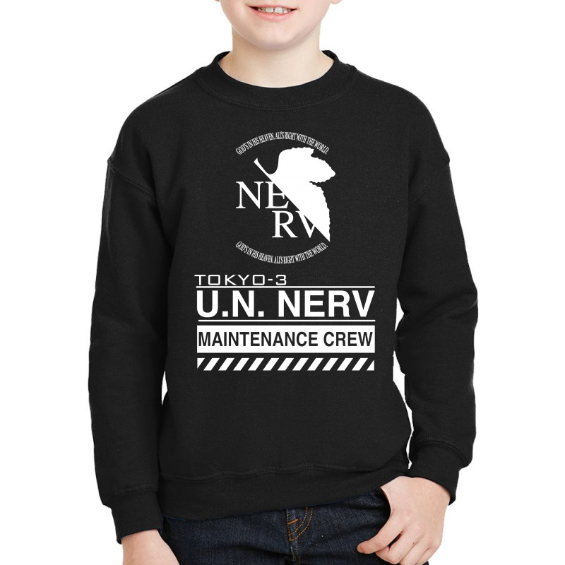 Tokyo 3 Nerv White Youth Sweatshirt | Artistshot