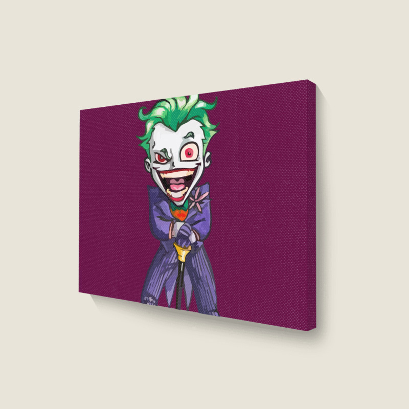 Joker (dc)  (low Poly Abstract) Fanart (zoomout Effect) Landscape Canvas Print | Artistshot