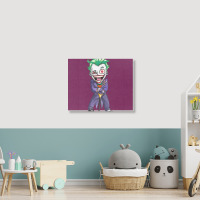 Joker (dc)  (low Poly Abstract) Fanart (zoomout Effect) Landscape Canvas Print | Artistshot