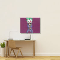 Joker (dc)  (low Poly Abstract) Fanart (zoomout Effect) Landscape Canvas Print | Artistshot