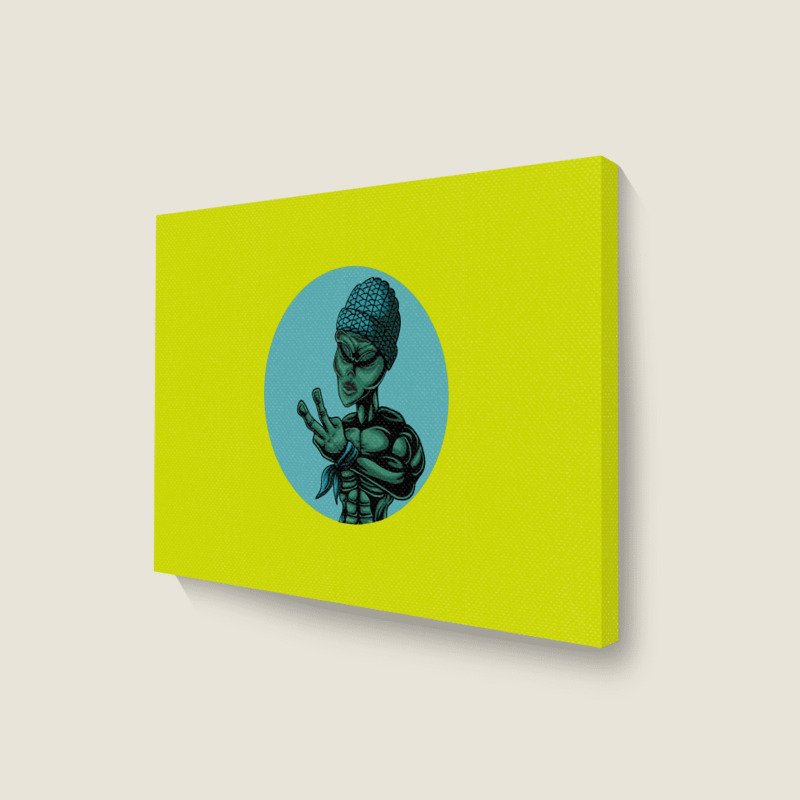 Alien Rap Funny Landscape Canvas Print | Artistshot