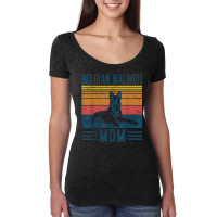 Belgian Malinois Mom   Vintage Belgian Malinois Mom, Gray, S Women's Triblend Scoop T-shirt | Artistshot