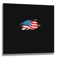 American Flag 1 Metal Print Square | Artistshot