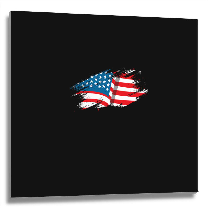 American Flag 1 Metal Print Square | Artistshot