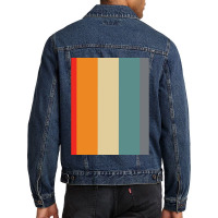 Vertical Striped Graphic Men Denim Jacket | Artistshot