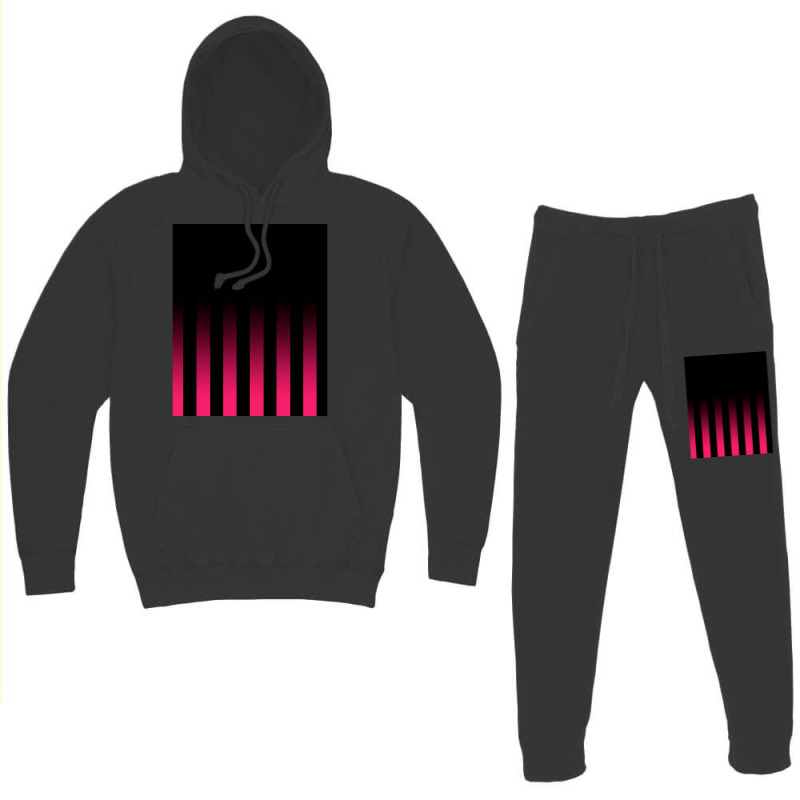 Vertical Striped Graphic Hoodie & Jogger Set | Artistshot