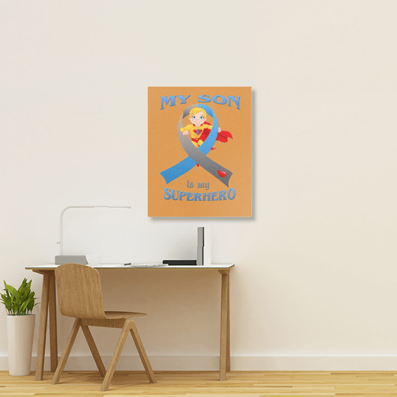 Diabetes My Son Is My Superhero Portrait Canvas Print by hoainv | Artistshot