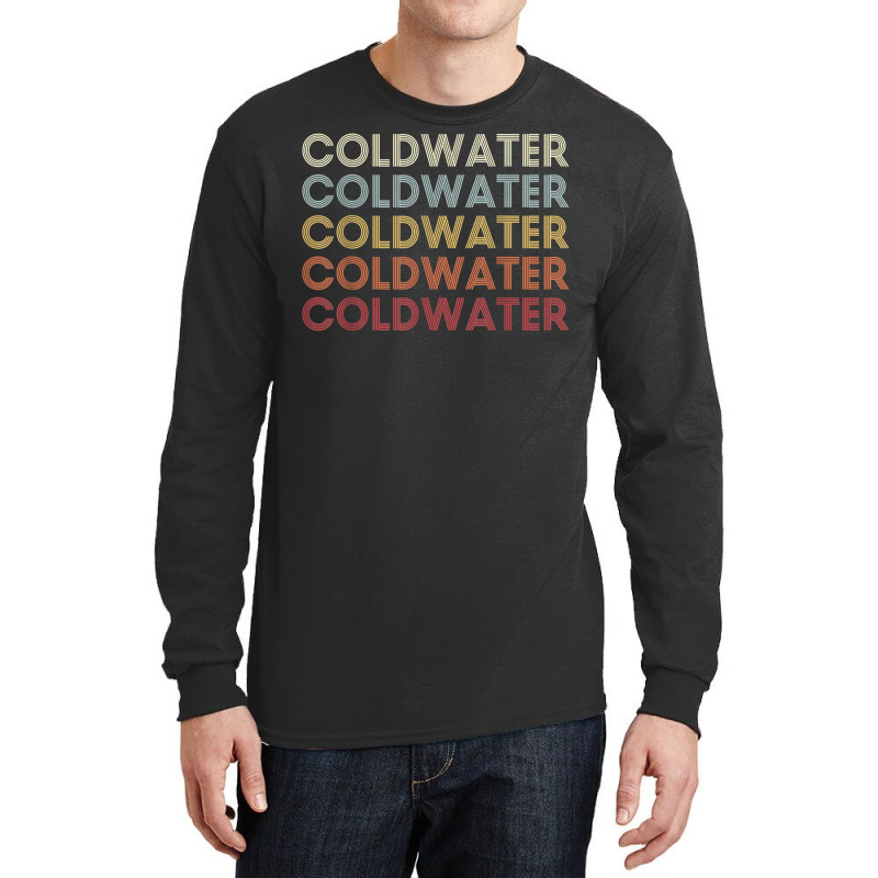 Coldwater Michigan Coldwater Mi Retro Vintage Text Long Sleeve Shirts | Artistshot