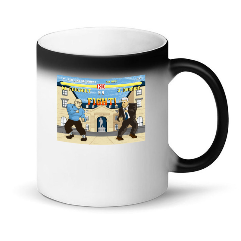 French Theory Fighter - Foucault Vs Derrida Magic Mug | Artistshot