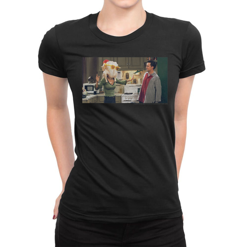 Friends Monica Turkey Head Photoreal Ladies Fitted T-Shirt by PhanBo | Artistshot