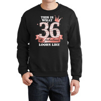 36 & Fabulous I Rose And Black Party Group Candid Photo Item Crewneck Sweatshirt | Artistshot