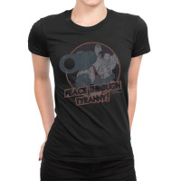 Us Transformers Megatron Badge Tyranny 01 H Ladies Fitted T-shirt | Artistshot