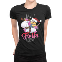 A Fluffy Christmas Ladies Fitted T-shirt | Artistshot