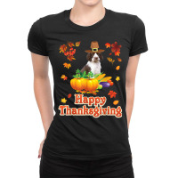 Happy Thanksgiving English Springer Spaniel Dog I'm Thankful Ladies Fitted T-shirt | Artistshot