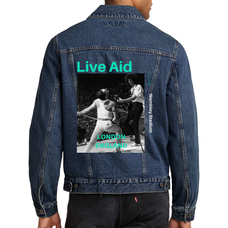 Live Aid At Wembley Men Denim Jacket by NestorMarchetti | Artistshot